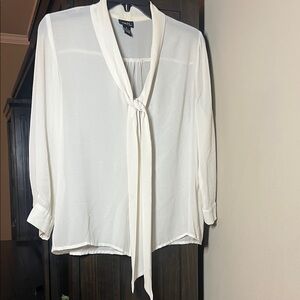 Rue21 Cream Tie-Neck Blouse